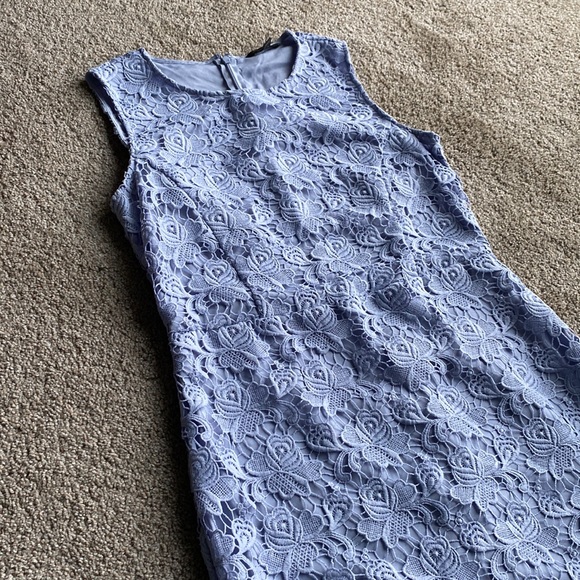 EUC Womens Banana Republic Size 10 Lacy Lilac/Purple Midi Dress - Picture 1 of 6